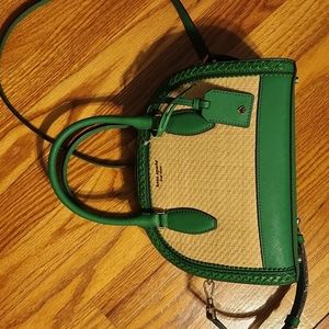 NWT Kate Spade "Reiley" Medium Dome Straw Satchel